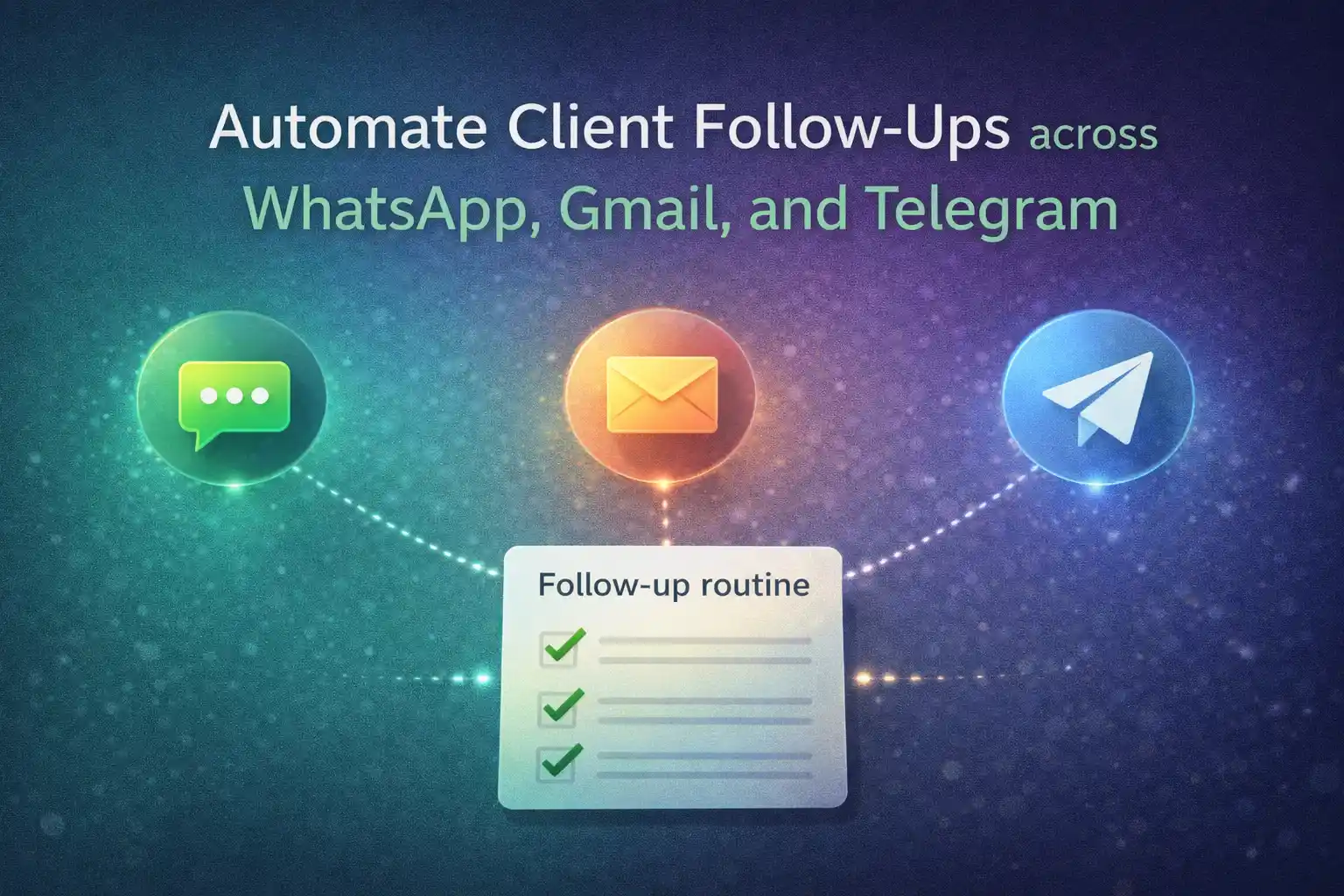 How to automate client follow-ups across WhatsApp, Gmail, and Telegram