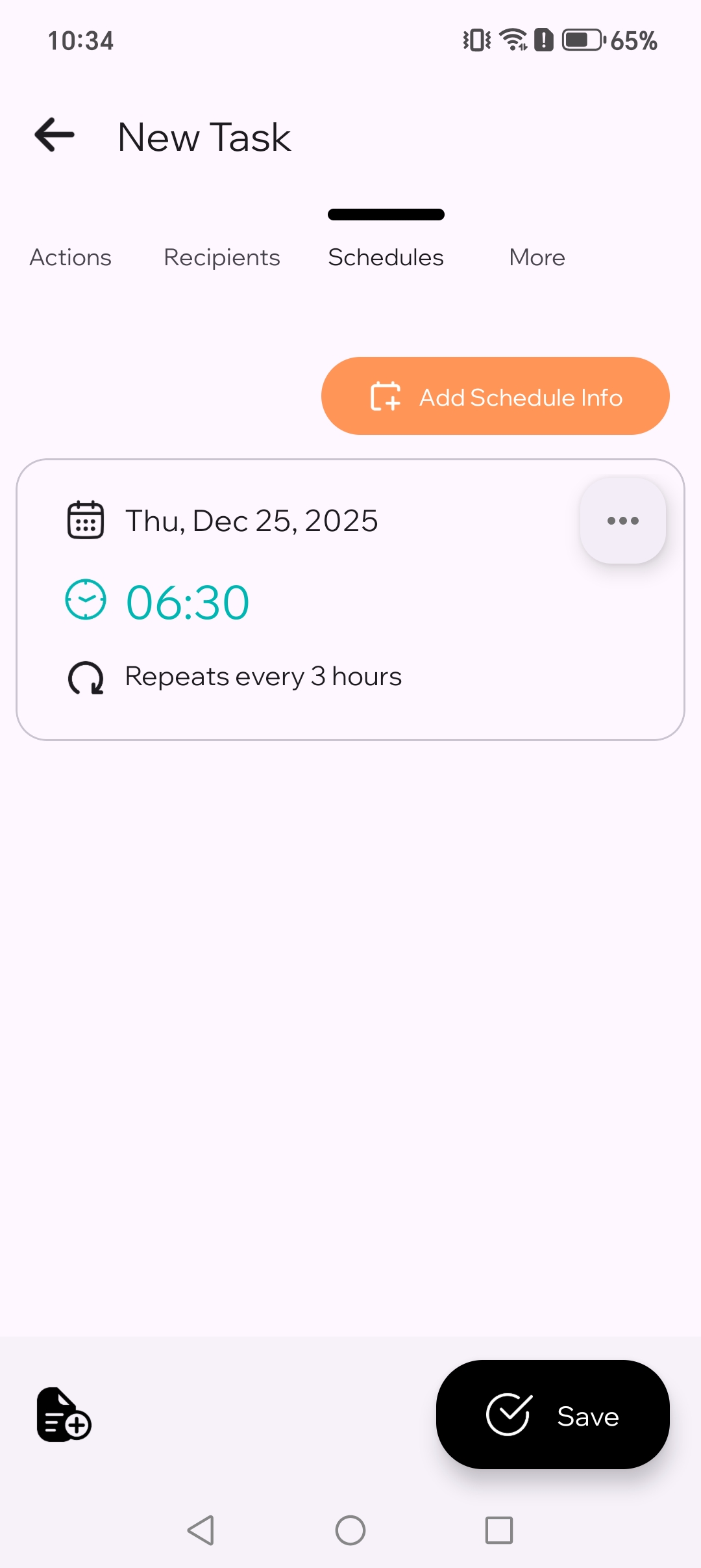 Final step showing the Save button